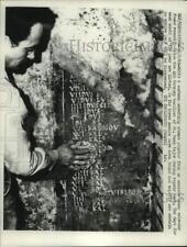 1968 Press Photo Ancient Roman Calendar found at Basilica of St.Mary Major Rome picture