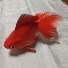 Vintage Noritake Goldfish Figurine Bone China Ornament 7.87in 20cm Japan Red *VG picture