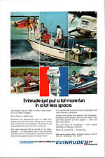 Vintage 1972 Evinrude Outboard Motors Print Ad More Fun In Less Space picture