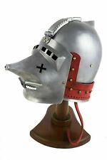 12GA Medieval Best Armor Helmet Bascinet helmet Battle Ready Pig face Helmet SCA picture