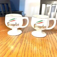 Frangelico Liqueur Espresso Ceramic Mug SET Of 2 Cuban Demitasse Coffee Cup Gold picture