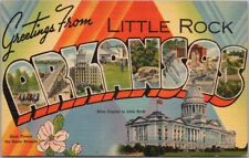 LITTLE ROCK, ARKANSAS Large Letter Postcard State Capitol / Tichnor Unused picture