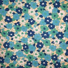 Vintage Remnant 1970s Groovy Floral Flower Hippie Quilting Fabric 1.5 Yards picture