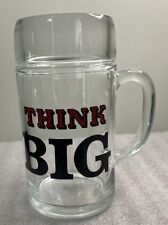 Large Heavy Glass THINK BIG Motivational Beer Mug picture