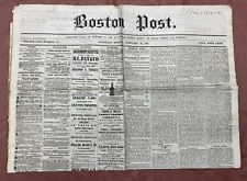 Antique Boston Post Newspaper February 23, 1867 Volume LXX.... Number 47 picture
