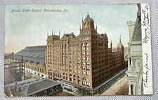 Postcard Vintage Postmarked Broad Street Station Philadelphia Pennsylvania picture