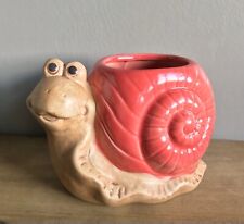 🐌 Garden Snail Planter Pot Ceramic Flower Pot Pottery Cottagecore Decor picture