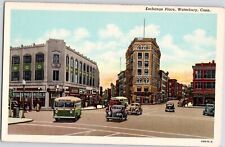 Waterbury, Connecticut Exchange Place Vintage Postcard picture