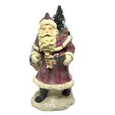 Department 56 Belsnickel Santa Claus With Christmas Tree Figurine Crackle 11