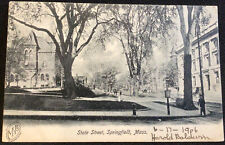 RPPC Springfield Mass. State Street Vintage 1906 Postcard picture