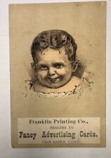 Victorian trade card Franklin Printing Fancy Advertising Cards Fair Haven  B76 picture