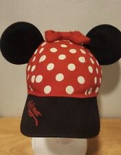Vtg Disney Parks Minnie Mouse Youth Polka Dot Baseball Hat Cap Ears Walt Disney picture