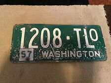 1954 1957 Washington Trailer License Plate 1208 TLo picture
