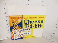 NABISCO 1940s grocery store display shelf sign CHEESE TID-BIT snack crackers picture