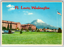 c1960s Ft. Lewis Washington Headquarters Rainier Vintage Postcard Continental picture
