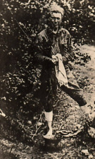 WWI World War Great War RPPC Postcard c.1914 Soldier Washing German Boche Helmet picture