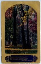 Postcard - Poem by Wolfgang von Goethe - Nature/Forest Scene picture