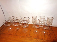 11 PIECES VINTAGE LENOX WINE GLASSES - 5 - 6 1/2 in TALL & 6 - 5 in TALL # L 102 picture
