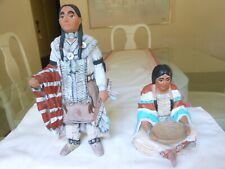 Native American Indian Couple Ceramic Figurines picture