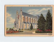 Postcard St. John's Cathedral Spokane Washington USA picture