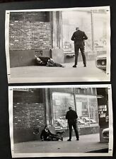 Vintage 1980s Found Photos 2 5x7 Homeless Man Gets Harassed By LAPD Los Angeles picture