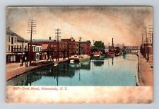 Schenectady NY-New York, Dock Street Vintage Souvenir Postcard picture