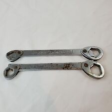 Vintage Heavy Duty Multi Wrench 9-14MM 15-22mm & Super Grip Wrench 3/8 13/16 picture