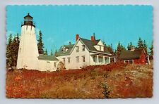 Dyce's Head Light Lighthouse Castine Maine Postcard picture