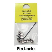 12-Pieces-Pin-Keepers-Pin-backs-Pin-Locks-Locking-Pin-Backs-w-Allen-Wrench picture