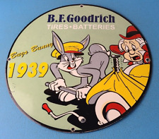 Vintage B.F. Goodrich Tires Porcelain Sign - Old Auto Car Mechanic Gas Pump Sign picture