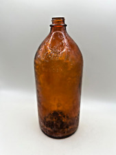 Antique Lucky Dutchman Bleach 16oz Amber Glass Bottle RARE Atlantic Packing Co. picture