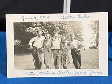 Young Friends at Delta Lake Rome New York 1939 Vintage Photo picture