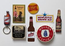 Lot 8 Beer Fridge Magnets Openers Molson Miller Newcastle Kolb Frankenmuth Etc. picture