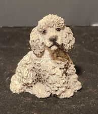 Living Stone Inc Ceramic Gray Poodle Sitting Down picture