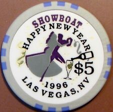 $5 Casino Chip. Showboat, Las Vegas, NV. New Year 1996. W15. picture