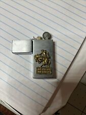 Vintage Las Vegas Mini Lighter W/bronc Rider Emblem picture