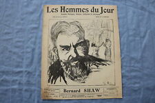 1912 MARCH 16 LES HOMMES DU JOUR MAGAZINE -GEORGE BENARD SHAW- FRENCH - NP 8645 picture