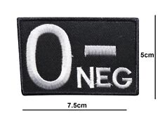 O- Negative Embroidered  Patch Iron or Sew On Badge applique logo picture