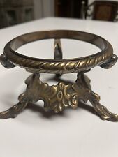 Vintage Ornate Brass Metal Stand for Fenton Punch Bowl, Etc picture