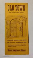 1970'S OLD TOWN SAN DIEGO, CALIFORNIA FOLDOUT BROCHURE & MAP picture