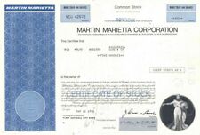 Martin Marietta Corp. - 1970's dated Aviation Stock Certificate - Merger of Glen picture