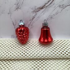 Vintage 1960’s Shiny Brite Mercury Glass Small Ornaments Made In U.S.A Set Of 2 picture