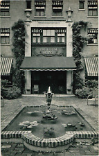 The Dodge Hotel Pool in Garden Washington DC Chrome Postcard c1940s picture