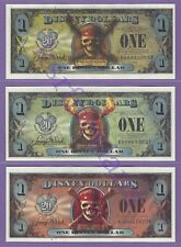 2007 EB EF EE $1 DISNEYLAND PIRATE DISNEY DOLLARS POTC ALL 3 DL MINTED picture