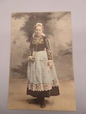 Vintage Postcard 4030 Victorian Jeune Fille Young Girl des Environs de Quimper picture