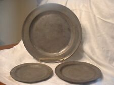 3 Antique 18Th / 19ThC Pewter Plates/Charger picture