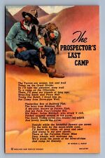 Postcard Vtg The Prospector's Last Camp Minnie J Hardy Poem Poetry picture