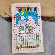 Sanrio Little Twin Stars Colored 12 Pencils Used In Box Vintage 1976 Hello Kitty picture