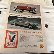 1966 Ad . The Allegro Ford Car~ 1922 Ford Ames Speedster ORIGINAL VALVOLINE AD picture