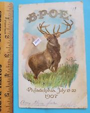 1907 postcard BPOE Philadlphia PA July 15-20 postmarked ELKS picture